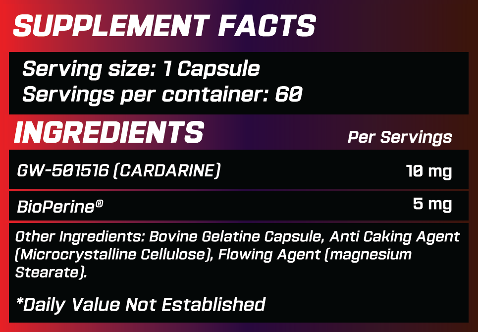 GRIMLABS SPECTRE CARDARINE 10MG 60 CAPS