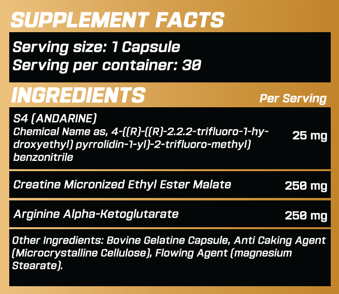 GRIMLABS GENESIS S4 (ANDARINE) 25MG 30 SERVINGS