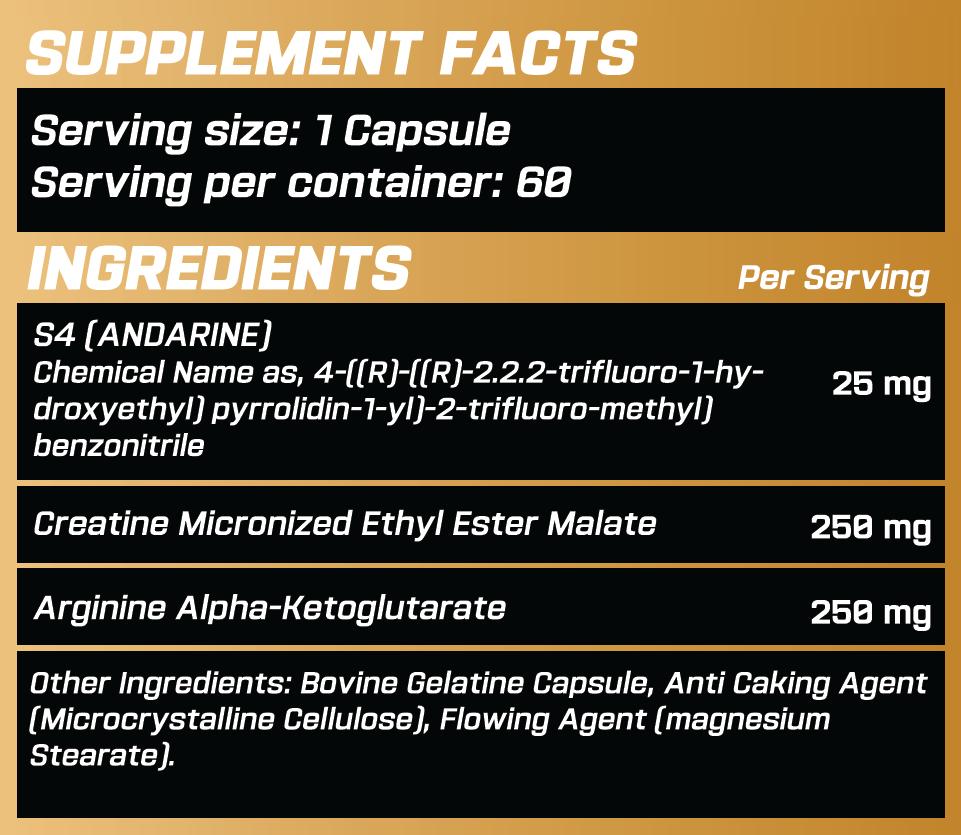 GRIMLABS GENESIS S4 (ANDARINE) 25MG 60 SERVINGS