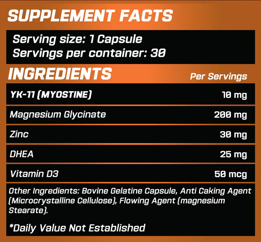 GRIMLABS HELLSING YK-11 10 MG 30 SERVINGS MYOSTATIN INHIBITOR