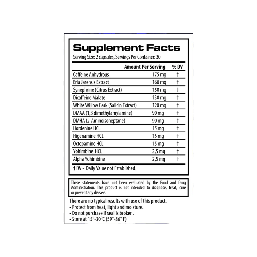 GYM LABS SHOT GUN FAT BURNER WITH DMAA 30 SERVINGS