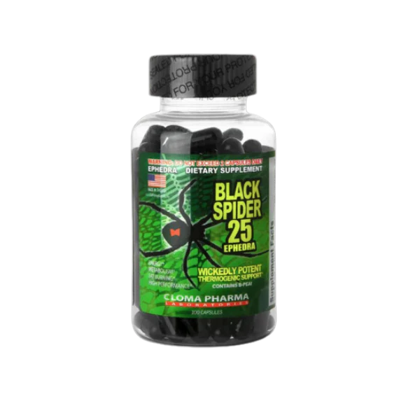 CLOMA PHARMA BLACK SPIDER 25MG EPHEDRA 100 SERVINGS