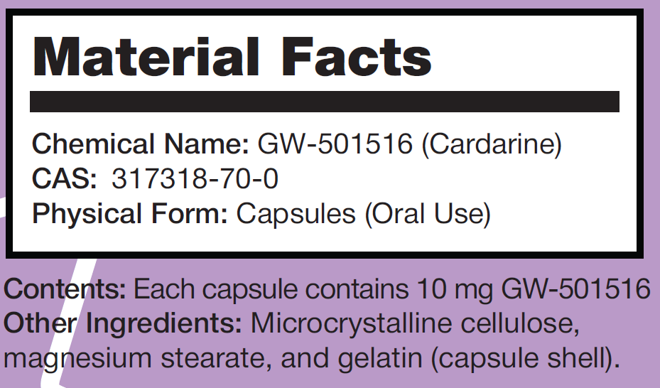 GW501516 CARDARINE 10 MG 60 KAPSÜL