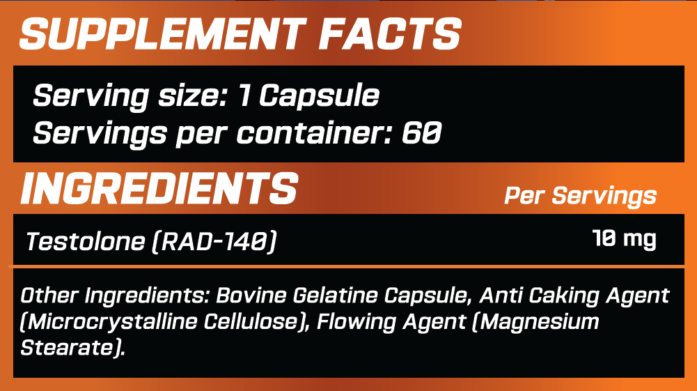 GRIMLABS CURSED RAD-140 10MG 60 SERVINGS