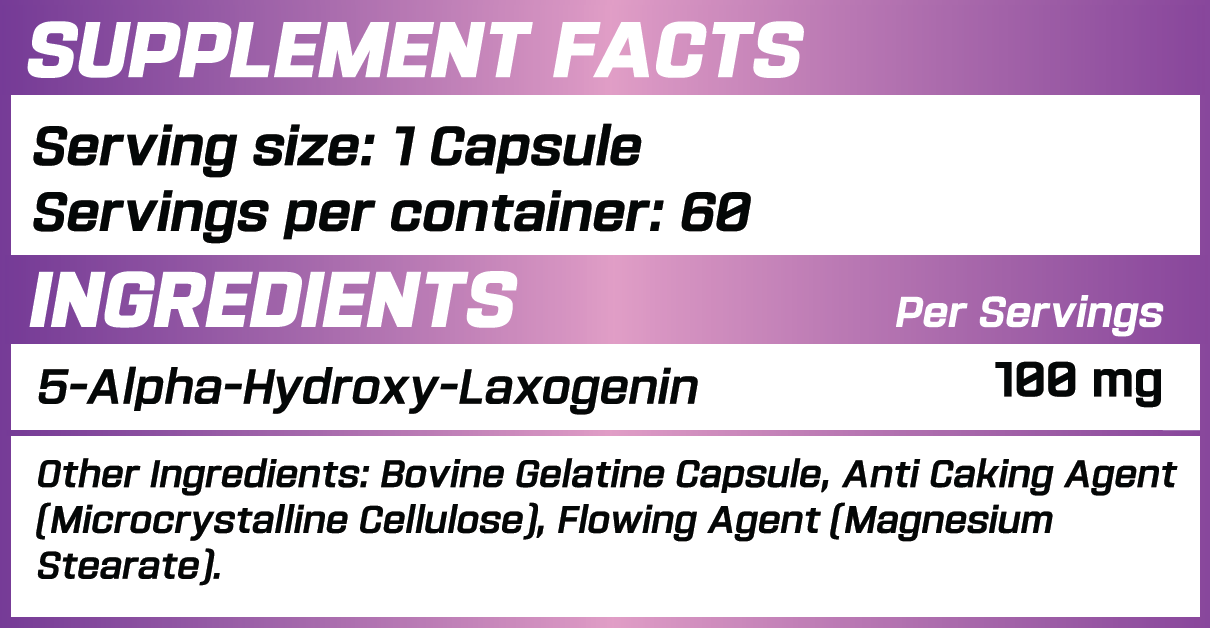 GRIMLABS LAXOGENIN 100MG 60 CAPS