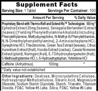 HI TECH LIPODRENE HARDCORE EPHEDRA 90 SERVINGS