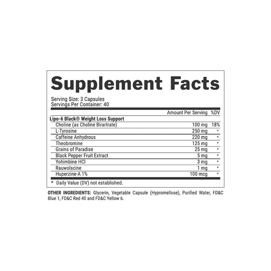 NUTREX LIPO 6 BLACK 120 CAPSULES