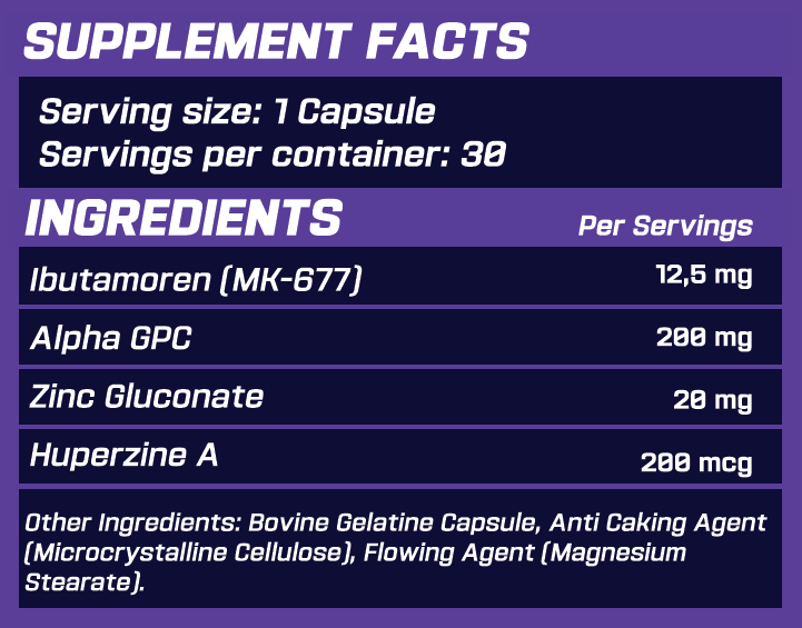 GRIMLABS RUTHLESS MK-677 12.5 MG 30 CAPS