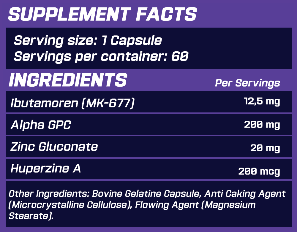 GRIMLABS RUTHLESS MK-677 12.5 MG 60 CAPS