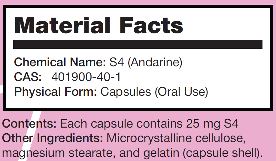 S4 ANDARINE 25 MG 60 KAPSÜL