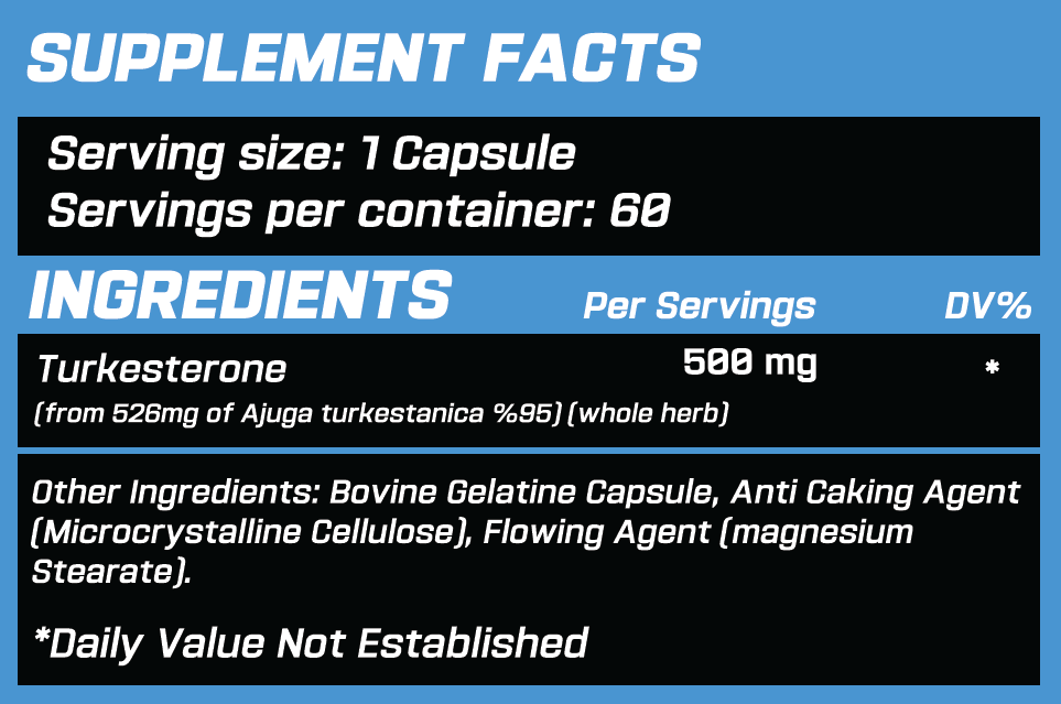 GRIMLABS TURKESTERONE 500MG 60 CAPS