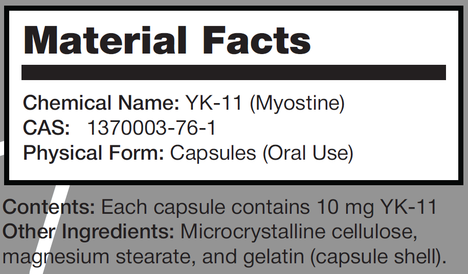 YK-11 10 MG  MYOSTATIN 60 KAPSÜL